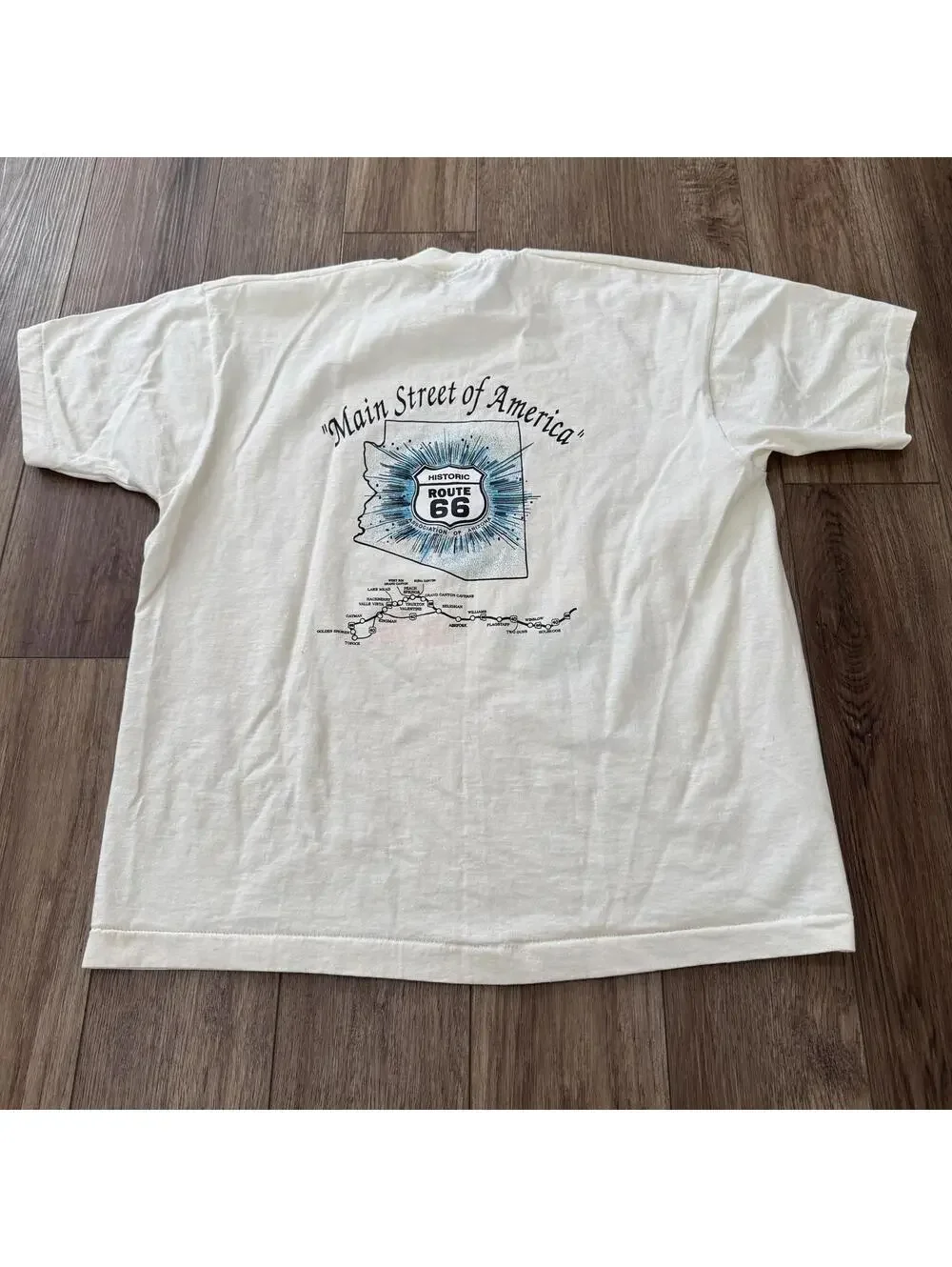 Vtg 1994 Route 66 Fun Run Arizona Car T-Shirt XL USA